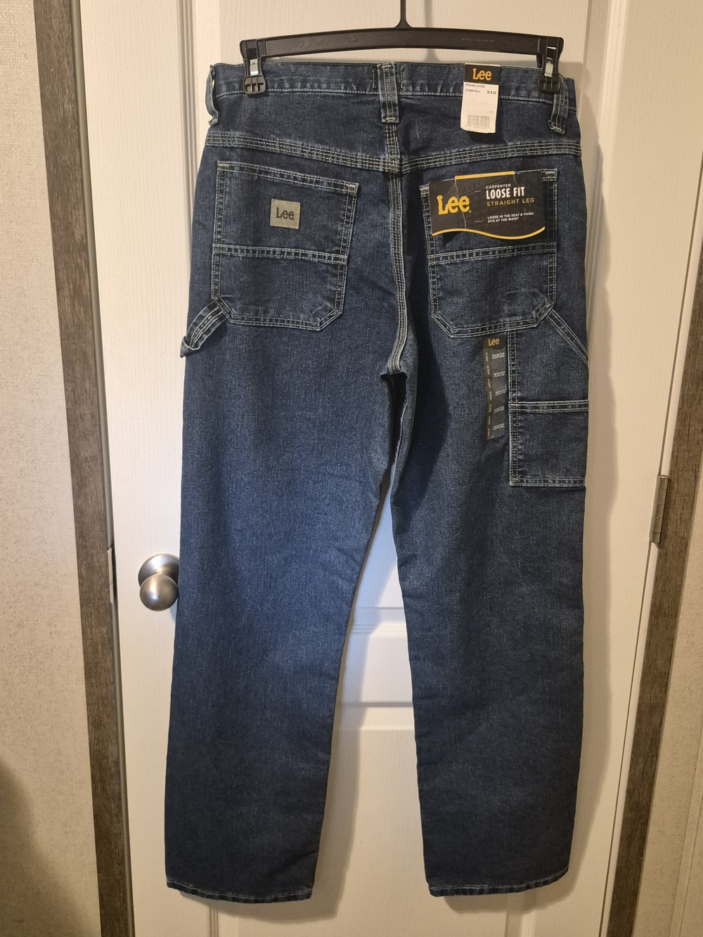Lee Men’s Loose Fit Dark Blue Carpenter Jeans 30 x 32 NWT Hammer Hoop Utility